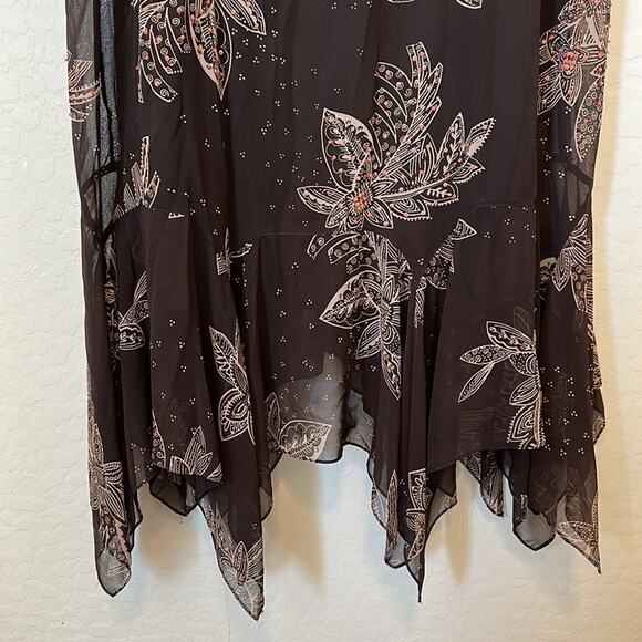 Eva Blue Plus Long Maxi Brown Fairy Dress Beaded Embellished Sleeveless 32W - Picture 5 of 12